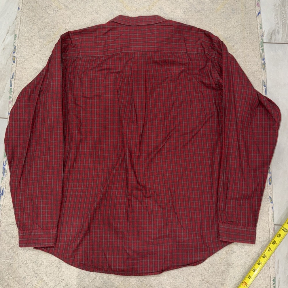 Patagonia button down Long Sleeve Plaid Red Men's XL 100% Organic Cotton - Picture 9 of 11
